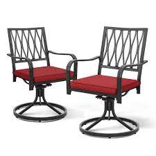 E Coating Metal Outdoor Swivel Chair