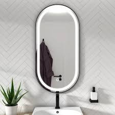 Bc Oval Wall Mirror With Black Frame