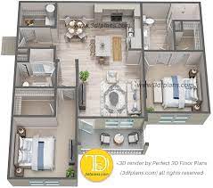 3d floor plans of luxury apartments in