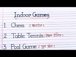 10 indoor games name indoor games