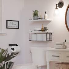 White Wood Decorative Wall Shelf