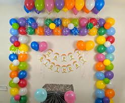 multi colour balloon decoration