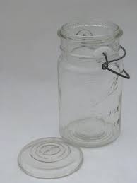 They do not have lids due to the war…. Antique Vintage Ball Eclipse Wide Mouth Glass Mason Jar With Glass Lid