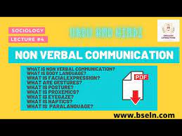 what is non verbal communication