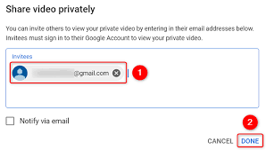 how to share a private you video