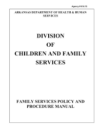 Dcfs Policies And Procedures Manual State Of Arkansas