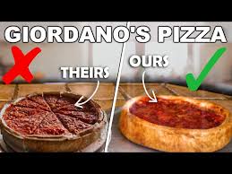 perfect giordano s deep dish pizza at