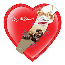 Russell Stover Red Foil Heart Assorted Chocolates 14 Ounce