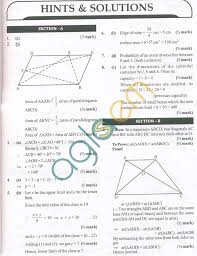 CBSE Sample Papers For Class    Maths Sa  Solved Papers  