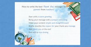 write thank you messages from teachers