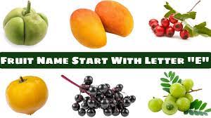fruits names start with letter e