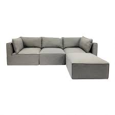 tyson gray 4 piece l modular sectional sofa