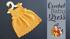 crochet easy baby dress newborn and