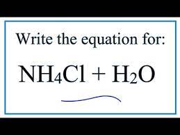Equation For Nh4cl H2o Ammonium