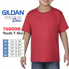 gildan kids red premium youth 76000b