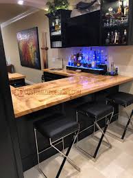 2 tier wood countertop home bar home