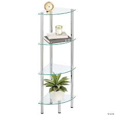 Mdesign Glass Corner 4 Tier Storage