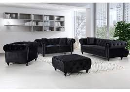 chesterfield black velvet sofa amazing
