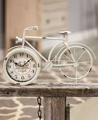 Farmhouse White Bicycle Clock