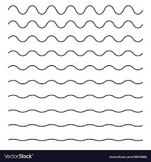 Set Of Wavy Horizontal Lines Design Element