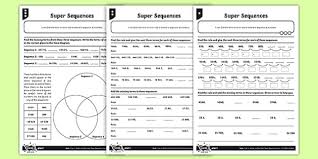 Sequences Worksheets