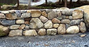 Round Stone Mortar Wall Stone Walls