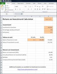 return on investment calculator plan