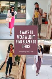 4 ways to wear a light pink blazer to