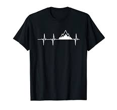 Amazon Com Hiking Shirt Mountain Heartbeat Hiking T Shirt