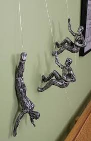 Silver Polyresin Rock Climbing Men