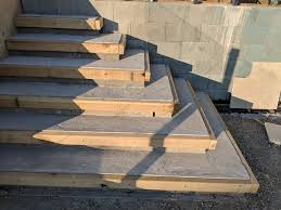 designing and building the pool stairs