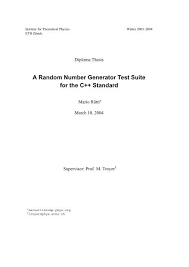 a random number generator test suite
