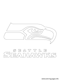 Spaces are large enough to be colored in confidently with markers, crayons, pencils, or paints. Seattle Seahawks Logo Football Sport Coloring Pages Printable