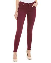 7 For All Mankind Womens Ankle Skinny In Sangria Sandwashed Twill