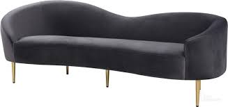Ritz Grey Velvet Sofa By Meridian