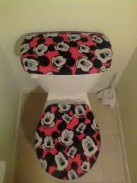 Red Fleece Fabric Toilet Seat Cover