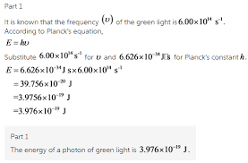 Energy Of A Photon Of Green Light
