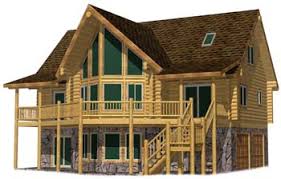 lodge style log home cabin plans