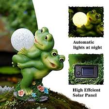 Frog Garden Decor Solar Frog
