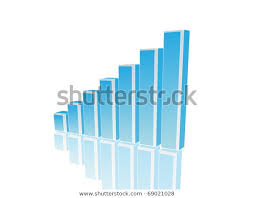 Vector Business Profit Growth Graph Chart Stock Vector