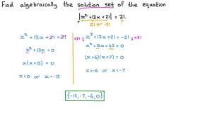 Lesson Absolute Value Equations Nagwa