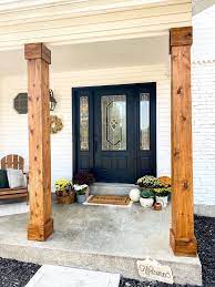 Front Porch Pillar Ideas Home Exterior Makeover House Pinterest