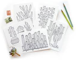 Discover the most beautiful scenes of london while coloring these omy postcards, packed full of humor and fun details. Coloring Postcards Cactus Sketchy Notions