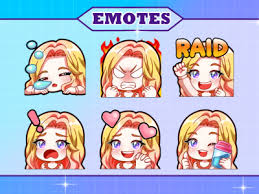 chibi twitch emotes and badges for