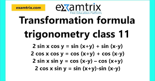 transformation formula trigonometry