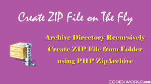create zip file using php codexworld