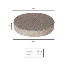 Pewter Round Concrete Step Stone