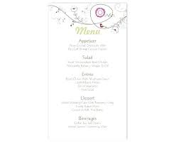 Menu Card Template Free Download Wedding Food Photo Free