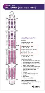 Seat Map 777 300 Thai Elcho Table