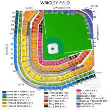 wrigley field seating chart stadium